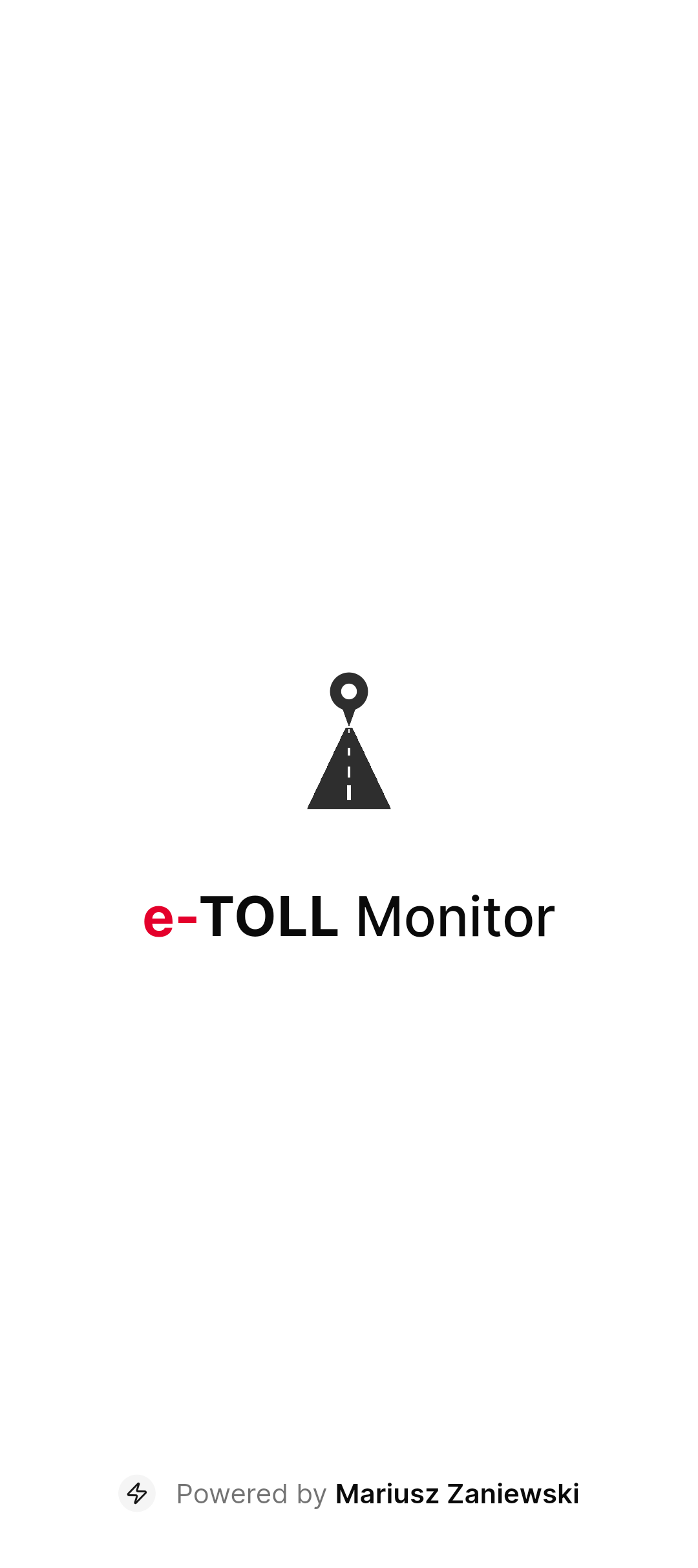 Ekran powitalny e‑TOLL Monitor